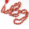 Natural Red Jasper Smooth Round Prayer Mala Beads Strand Length 40 Inches and Size 8mm approx.
